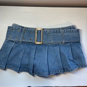 Denim mini skirt